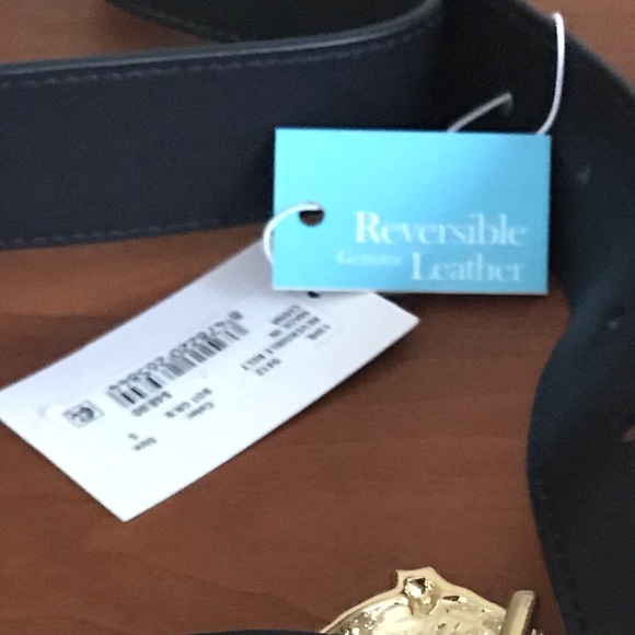 🎁LEATHER BELT🎁reversible with Zebra buckle SMALL - Picture 5 of 6